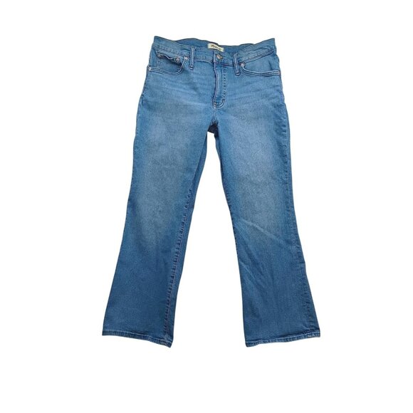 Madewell Jeans Womens 30 Mid-Rise Kick Out Flare Denim Stretch Casual Pants‎ - Picture 1 of 10